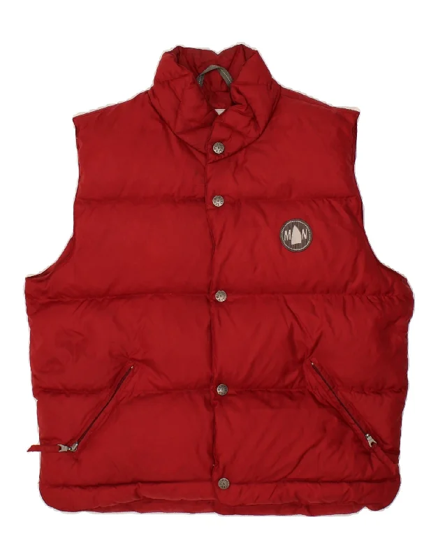 Men's Coats with Hand WarmersMURPHY & NYE Mens Sailwear Padded Gilet UK 38 Medium Red Polyamide