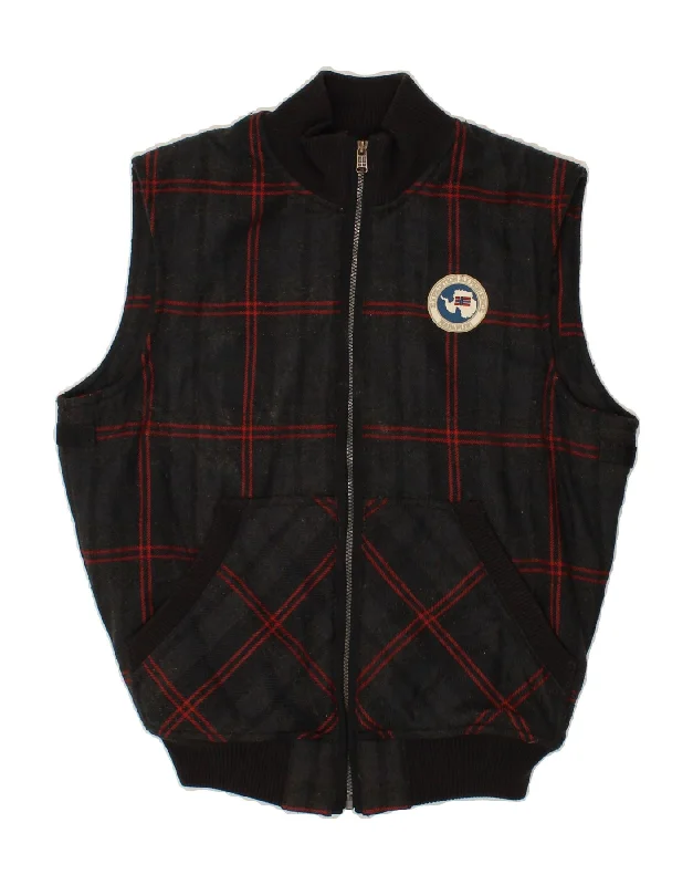 Trendy Men's Anorak JacketsNAPAPIJRI Mens Gilet UK 38 Medium Grey Check Polyester