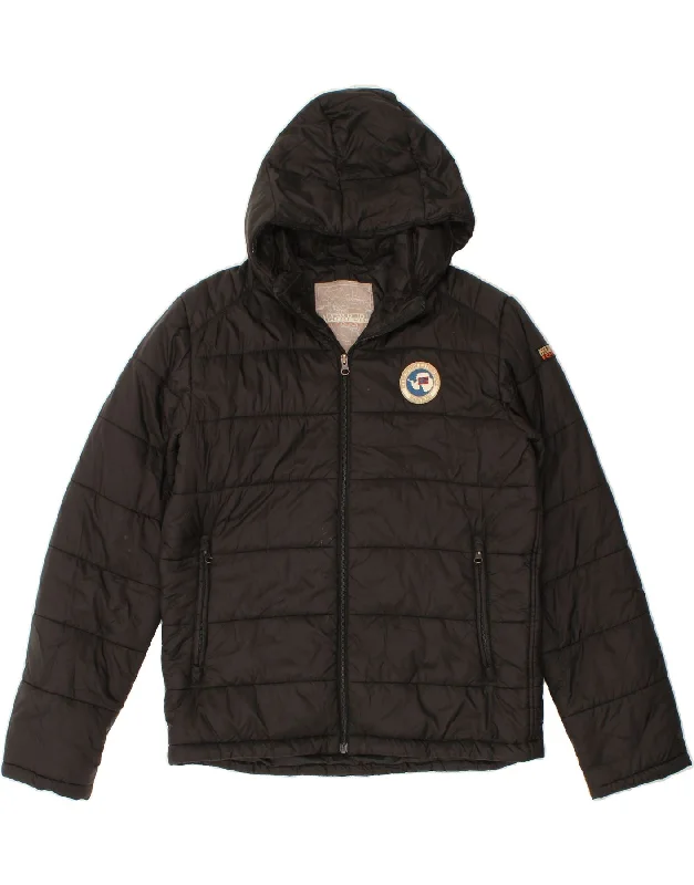 Men's Coats with Embroidered DetailsNAPAPIJRI Mens Hooded Padded Jacket UK 40 Large Black Men's Coats with Embroidered DetailsNAPAPIJRI Mens Hooded Padded Jacket UK 40 Large Black