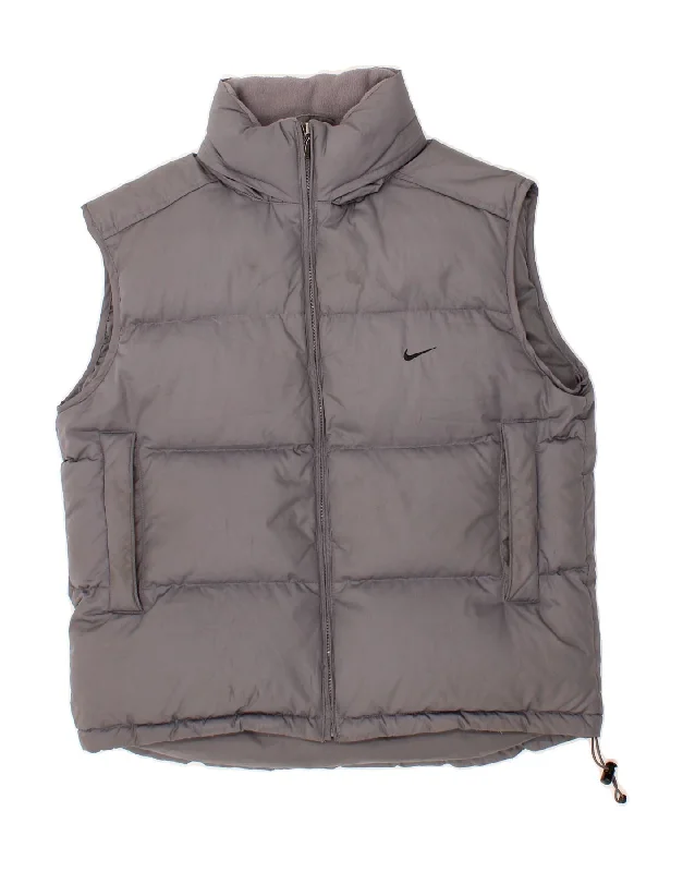 Men's Coats Made in the USANIKE Mens Hooded Padded Gilet UK 39/41 Medium Grey Polyester Men's Coats Made in the USANIKE Mens Hooded Padded Gilet UK 39/41 Medium Grey Polyester