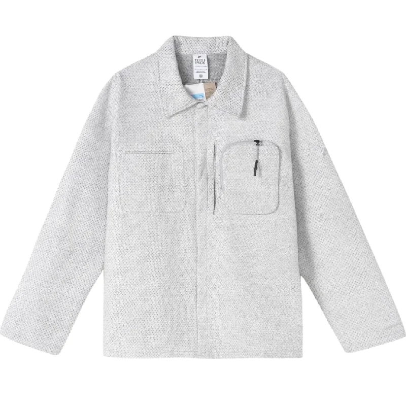 Men's Coats for TravelNike Techi + Pack Grey Overshirt Jacket