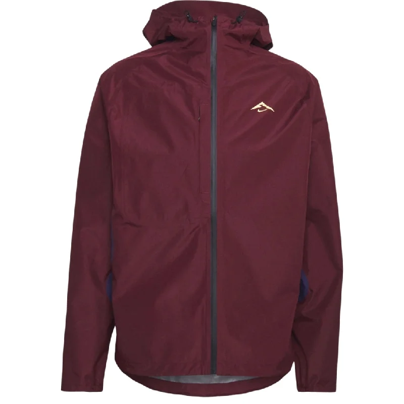 Weather-Resistant Men's CoatsNike Trail Gortex Windbreaker Burgundy Jacket