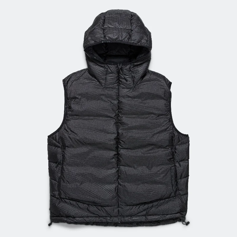 Men's Coats for LayeringPasmo Rip Hooded Down Gilet - Black