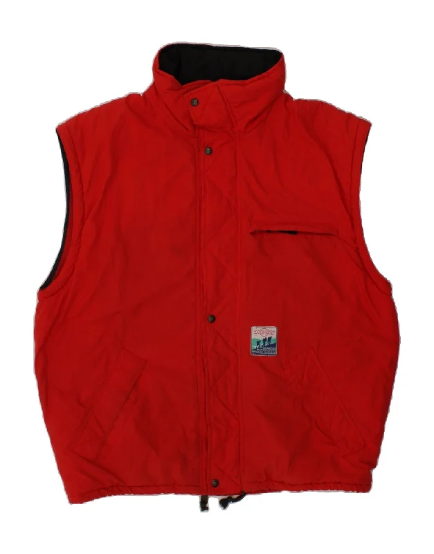 Men's Coats with Hidden PocketsNORWAY Mens Hooded Padded Gilet IT 54 2XL Red