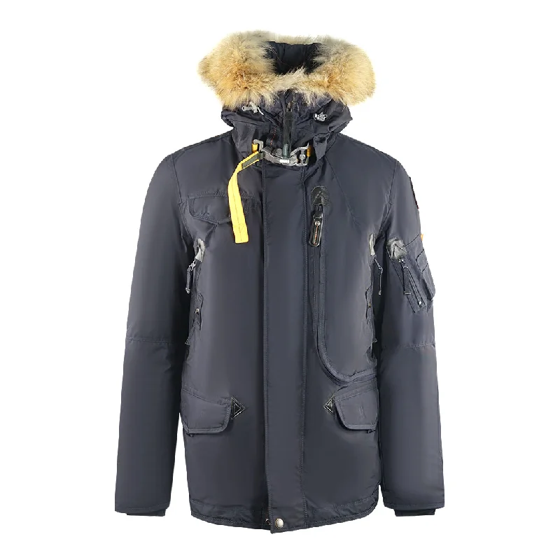 Warm Men's Down JacketsParajumpers Right Hand Navy Blue Down Jacket