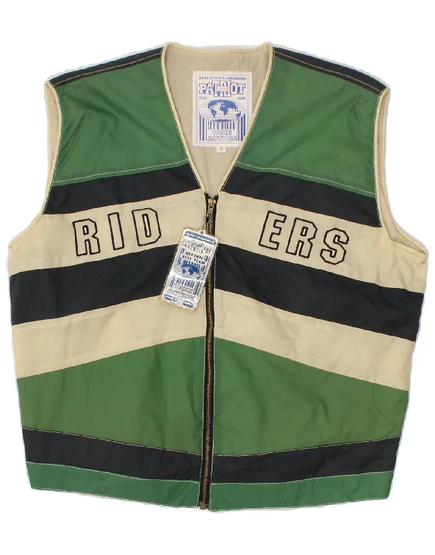 Men's Coats for LayeringPATRIOT Mens Graphic Gilet UK 38 Medium Green Colourblock
