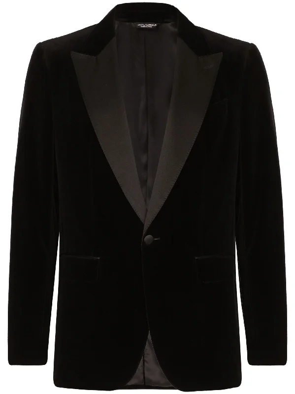 Peak Lapel Single-Breasted Blazer
