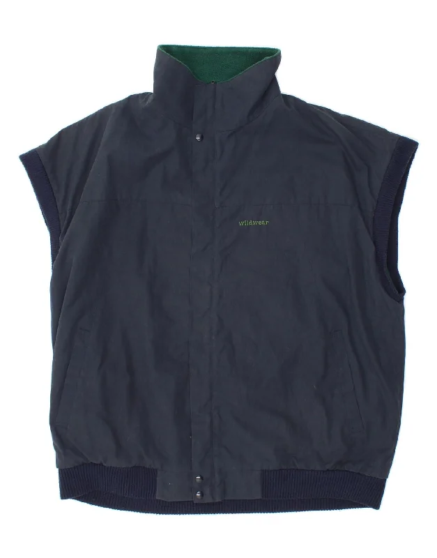 Winter-Ready Men's CoatsPOLARTEC Mens Gilet UK 40 Large Navy Blue Wool