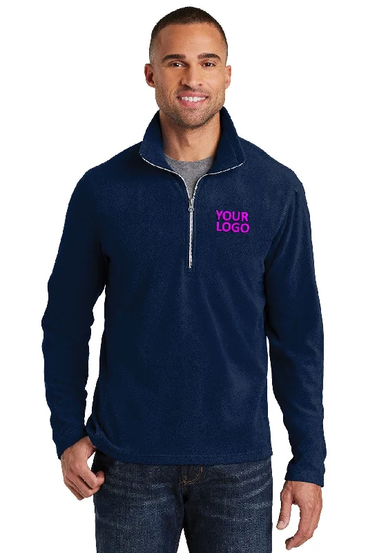 Men's Hoodies with Contrast StitchingPort Authority Microfleece 1/2-Zip Customized Pullovers, True Navy Men's Hoodies with Contrast StitchingPort Authority Microfleece 1/2-Zip Customized Pullovers, True Navy