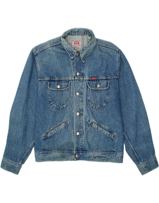Best Men's Leather CoatsRIFLE Mens Denim Jacket UK 42 XL Blue