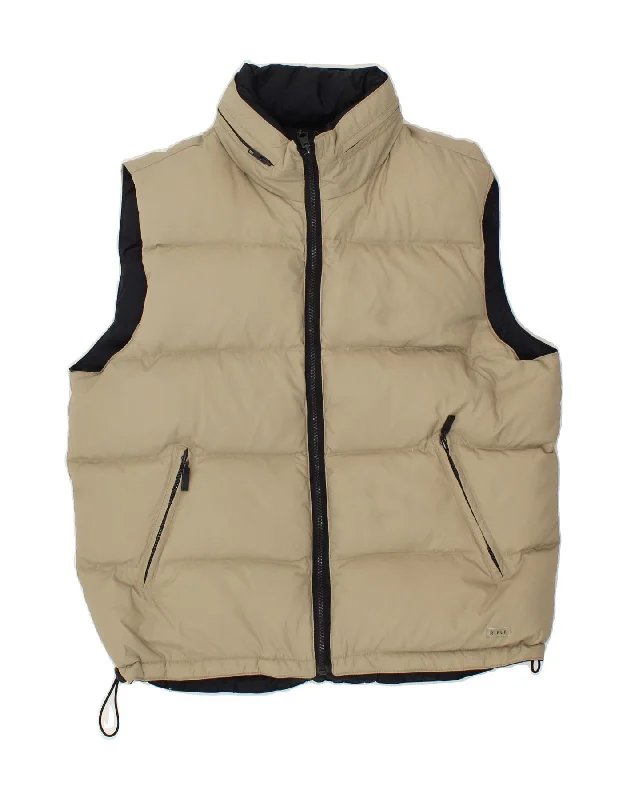 Men's Coats for Rainy WeatherRIFLE Mens Reversible Padded Gilet UK 38 Medium Beige Polyester Men's Coats for Rainy WeatherRIFLE Mens Reversible Padded Gilet UK 38 Medium Beige Polyester
