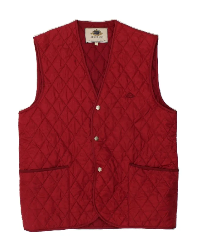 Essential Men's Puffer JacketsSINCLAIR Mens Quilted Gilet UK 38 Medium Red