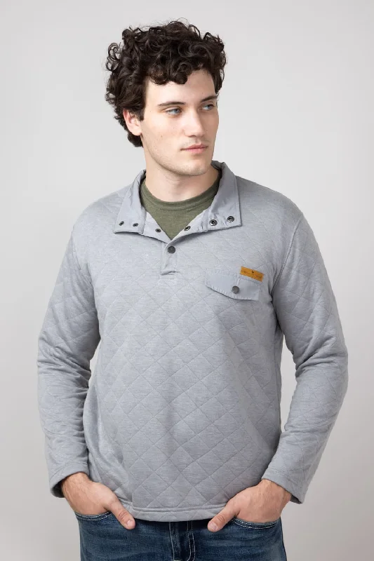 Men's Hoodies with Contrast StitchingSimply Southern Quilted Pullover for Men in Ash | PP-0224-MN-PULL-QLTD-ASH Men's Hoodies with Contrast StitchingSimply Southern Quilted Pullover for Men in Ash | PP-0224-MN-PULL-QLTD-ASH