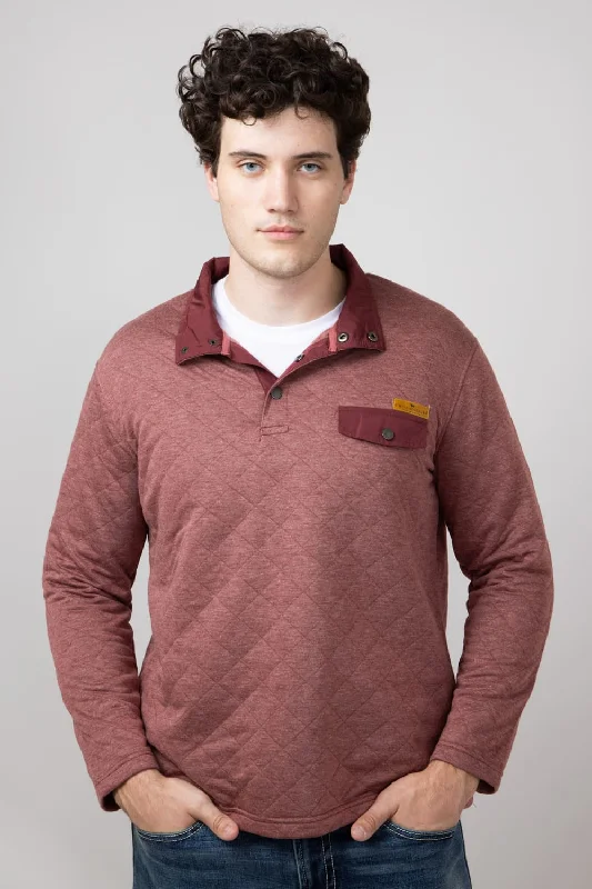 Men's Hoodies with Lined HoodsSimply Southern Quilted Pullover for Men in Garnet | PP-0224-MN-PULL-QLTD-GARNET Men's Hoodies with Lined HoodsSimply Southern Quilted Pullover for Men in Garnet | PP-0224-MN-PULL-QLTD-GARNET
