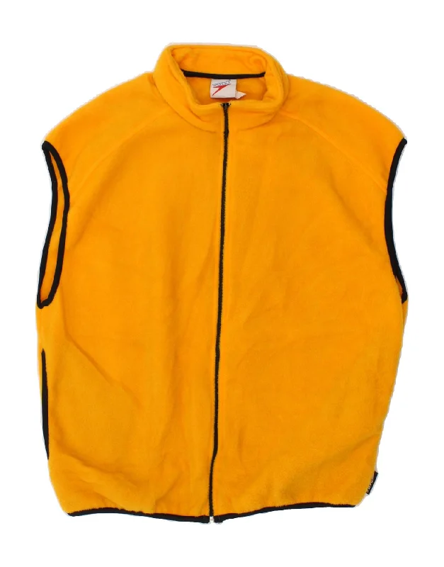 Practical Men's RaincoatsSPEEDO Mens Fleece Gilet UK 38 Medium Yellow Polyester