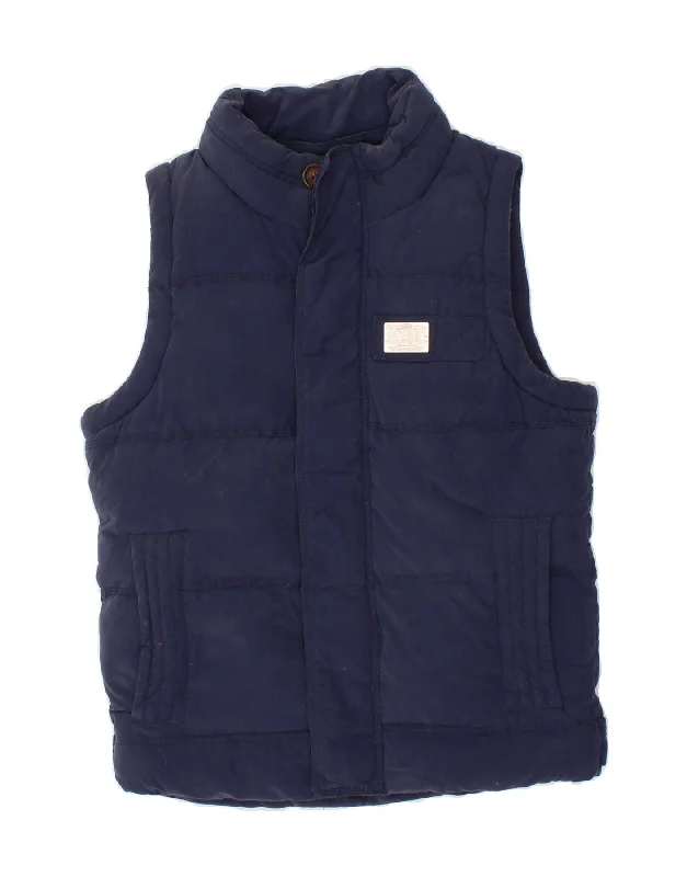 Winter-Ready Men's CoatsSUPERDRY Mens Padded Gilet UK 36 Small Navy Blue Cotton