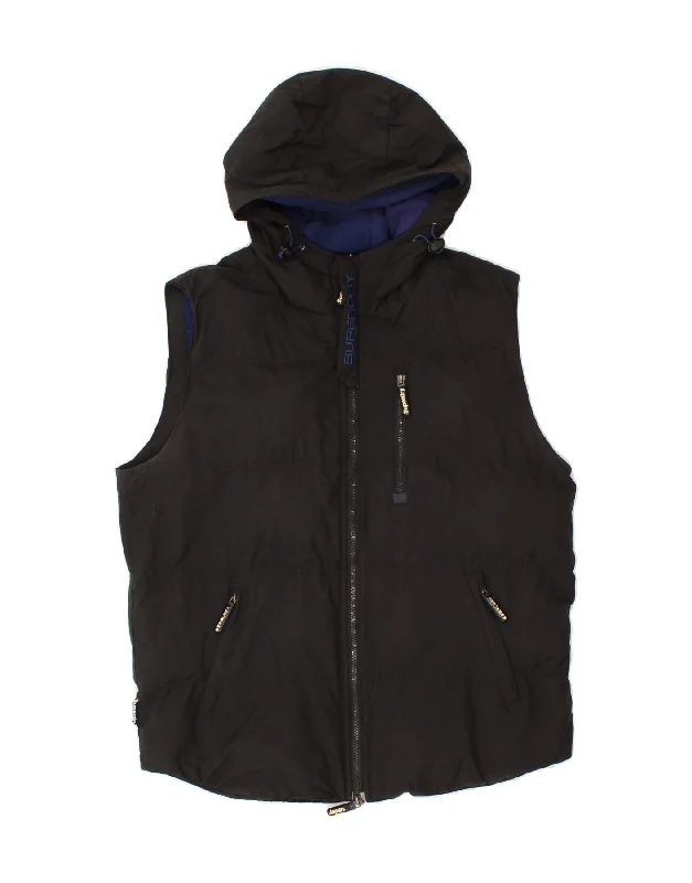 Men's Coats for Dressy OccasionsSUPERDRY Mens Windhiker Hooded Gilet UK 42 XL Black Polyester Men's Coats for Dressy OccasionsSUPERDRY Mens Windhiker Hooded Gilet UK 42 XL Black Polyester