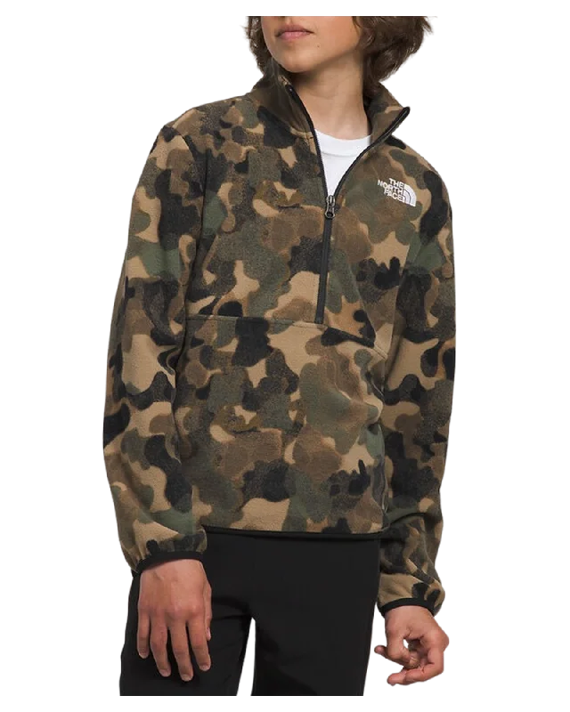 Men's Hoodies for Cold WeatherThe North Face Teen Glacier 1/4 Zip Pullover - Utility Brown Camp Texture Small Print Men's Hoodies for Cold WeatherThe North Face Teen Glacier 1/4 Zip Pullover - Utility Brown Camp Texture Small Print