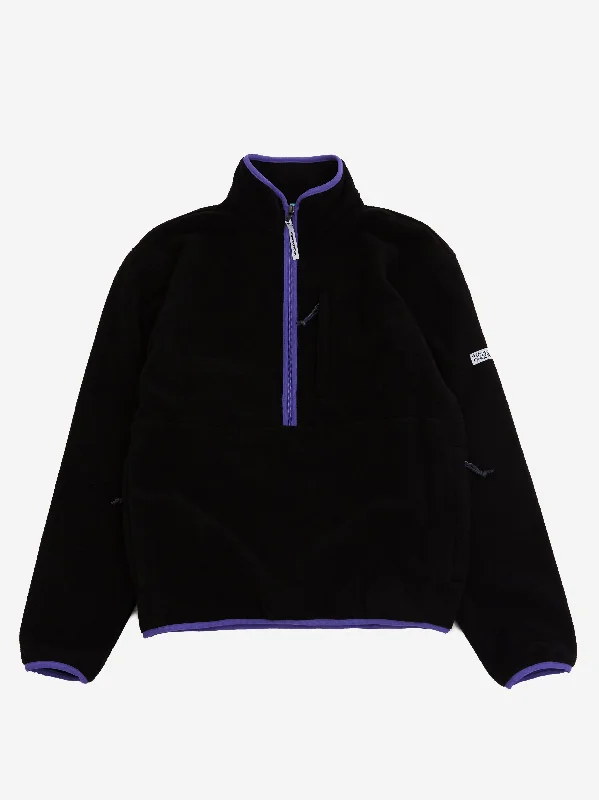 Men's Hoodies with Hidden Zippersthisisneverthat Half Zip Fleece Pullover - Black