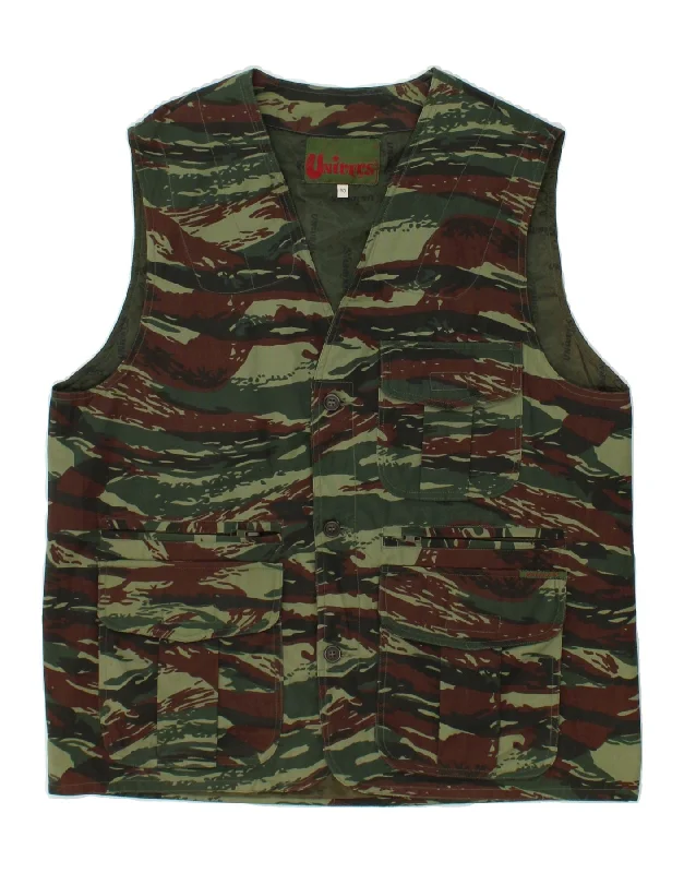 Men's Coats for WorkUNIVERS Mens Utility Gilet IT 50 Large Green Camouflage