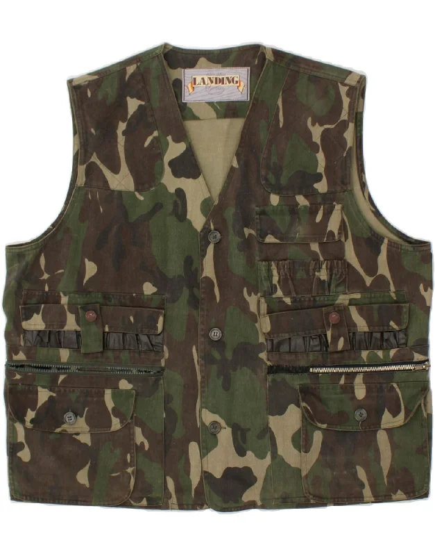 Men's Coats with Fur TrimVINTAGE Mens Military Utility Gilet UK 42 XL Green Camouflage Cotton Army Men's Coats with Fur TrimVINTAGE Mens Military Utility Gilet UK 42 XL Green Camouflage Cotton Army
