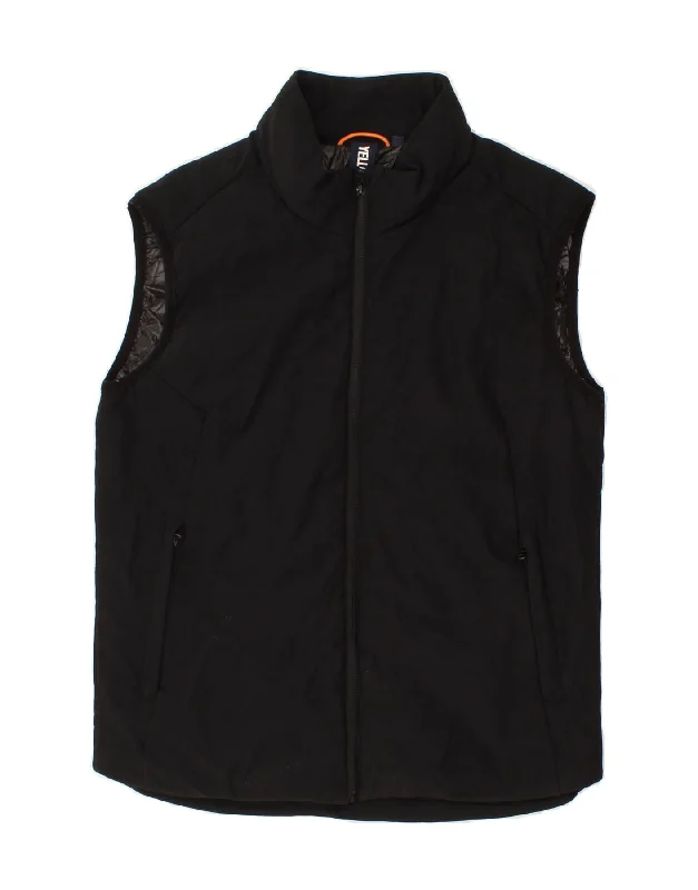 Men's Coats with Belted WaistsVINTAGE Mens Padded Gilet UK 38 Medium Black