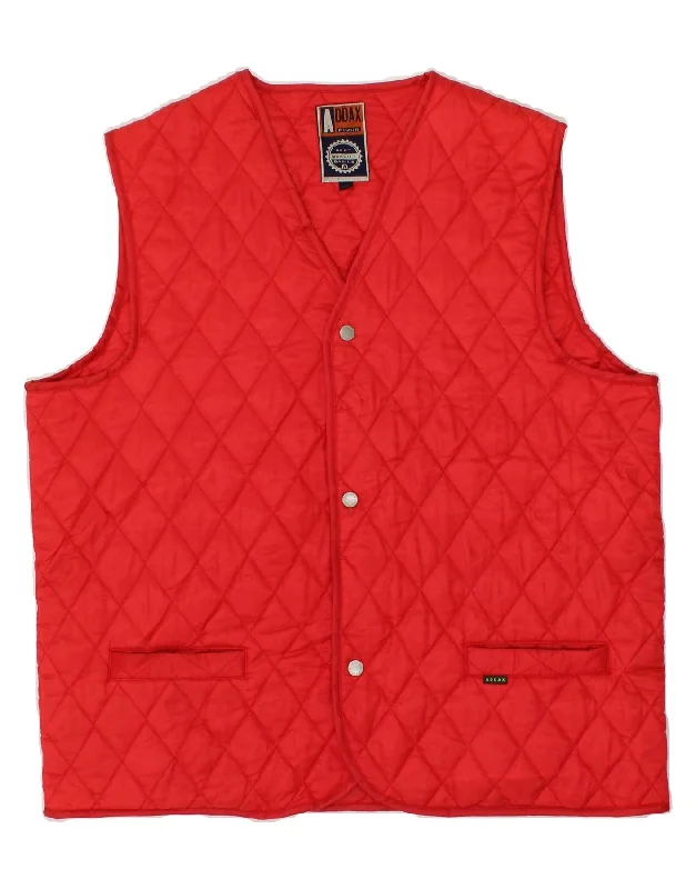 Men's Coats for WorkVINTAGE Mens Quilted Gilet UK 42 XL Red Nylon