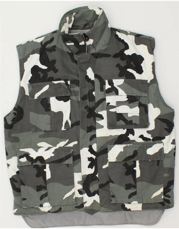 Men's Coats for Every OccasionVINTAGE Mens Regular Fit Utility Gilet UK 40 Large Grey Camouflage Cotton Men's Coats for Every OccasionVINTAGE Mens Regular Fit Utility Gilet UK 40 Large Grey Camouflage Cotton
