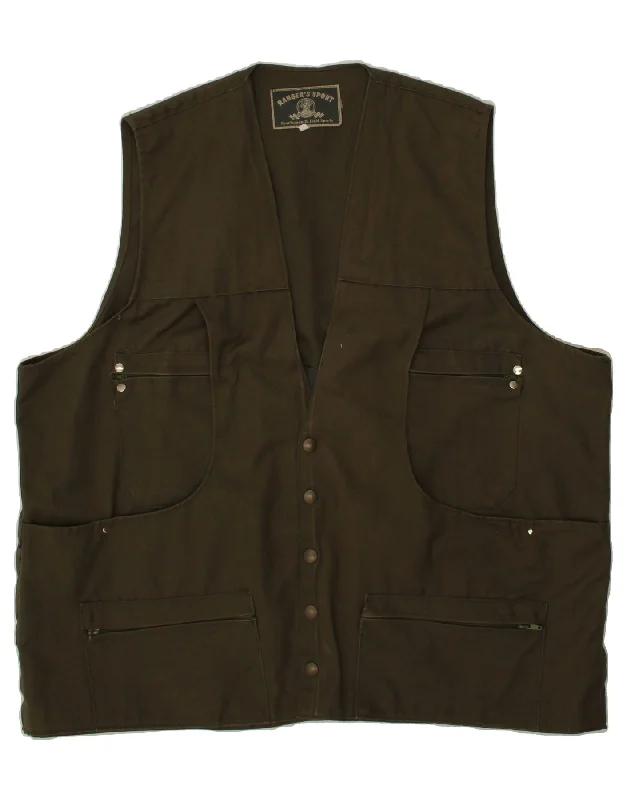 Men's Coats for Formal EventsVINTAGE Mens Utility Gilet IT 52 XL Khaki