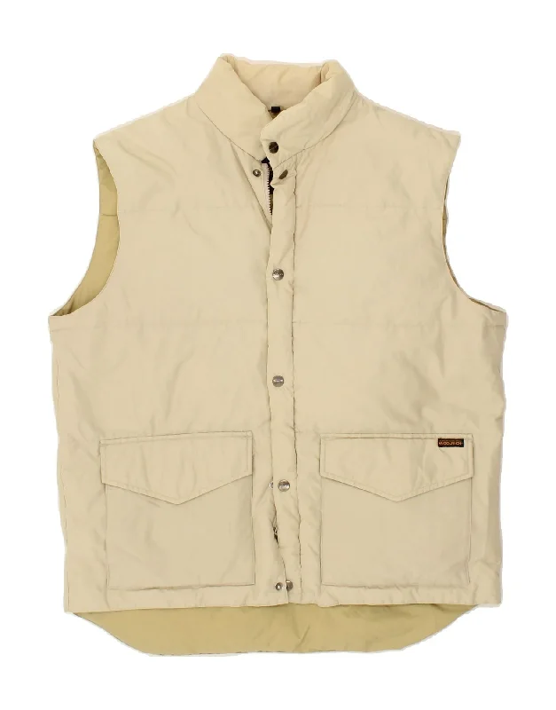 Men's Coats for Outdoor ActivitiesWOOLRICH Mens Padded Gilet UK 40 Large Beige Nylon Men's Coats for Outdoor ActivitiesWOOLRICH Mens Padded Gilet UK 40 Large Beige Nylon