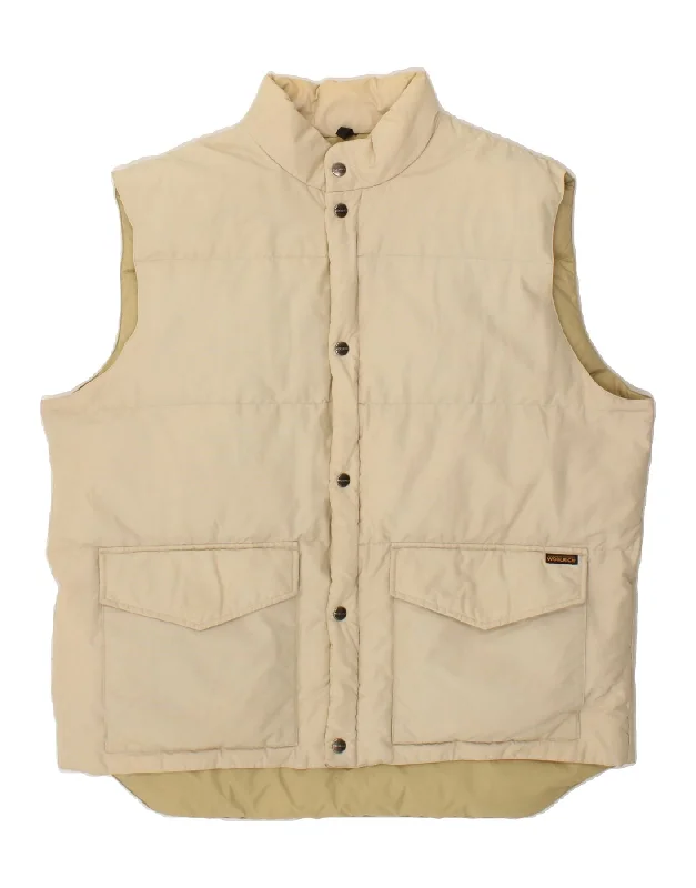 Men's Coats with Reflective StripesWOOLRICH Mens Padded Gilet UK 42 XL Beige Cotton