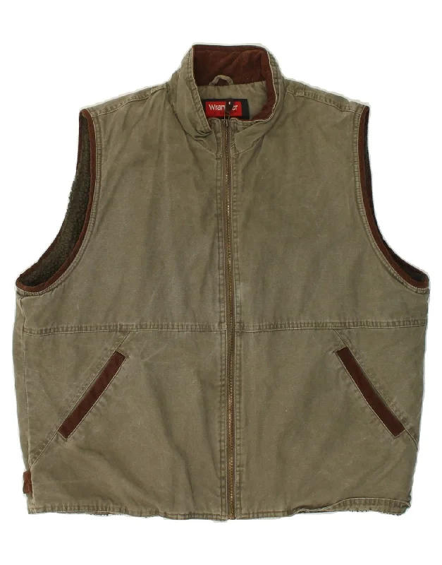 Men's Coats for City WearWRANGLER Mens Sherpa Gilet UK 42 XL Beige Cotton
