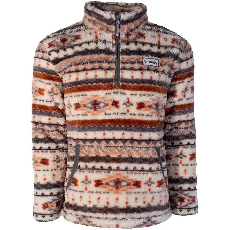 Men's Hoodies for AutumnYouth "Hooey Fleece Pullover" Cream/Aztec